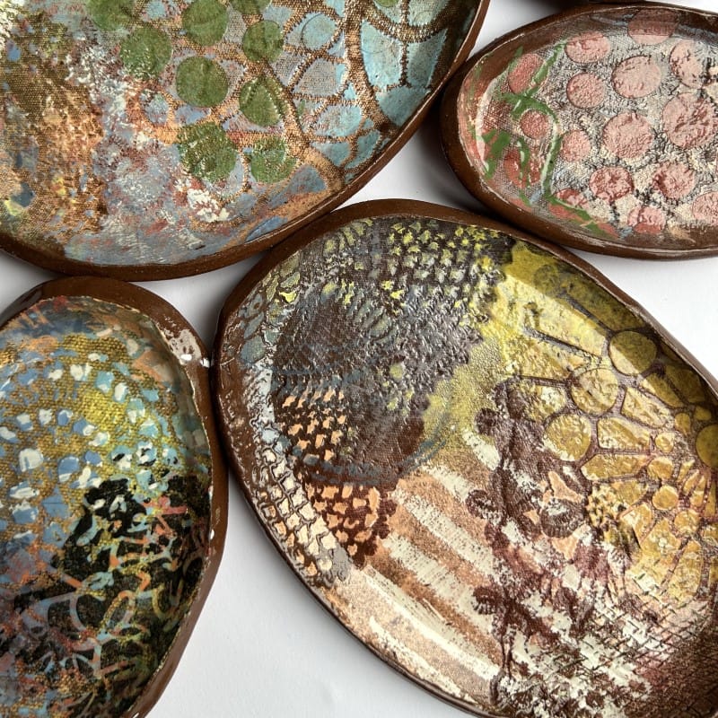 Elizabeth Pickup Pottery Ceramic Artist Sabden example mixed 2 work Lancashire
